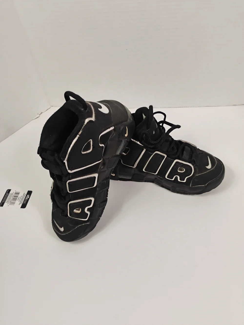 Kids Black 'AIR' Sneakers with White Trim